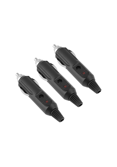 Padalink 5 Adet 12v-24v Araba Sigara Çakmak Fişi Erkek Uç - 5a Akım, Gösterge Lambalı, Dayanıklı Plastik Ve Metal Malzeme İle Dıy Projeler İçin