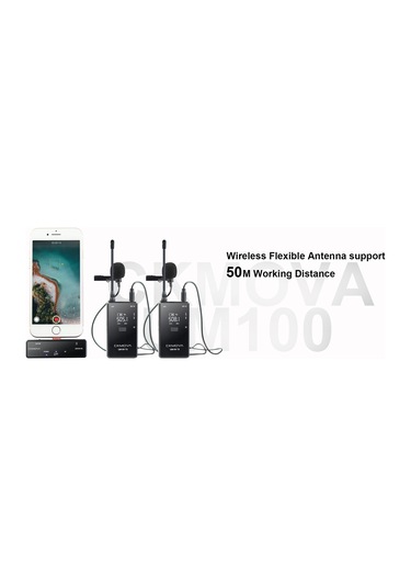 Ckmova Um100 Kit 6 Apple Uyumlu iPhone iOS için Kablosuz Yaka Mikrofon Seti