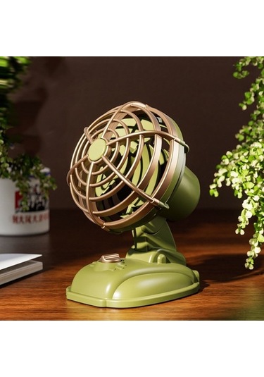 Mini Masaüstü Sessiz Elektrikli Fan 9885 Yeşil
