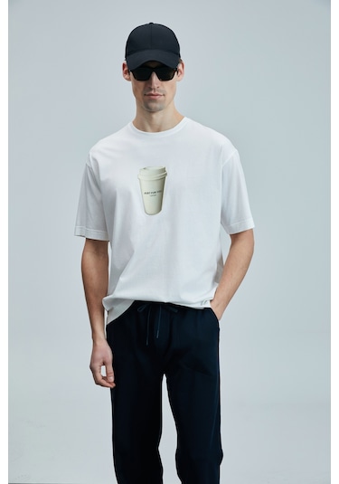 Lufian Omen Modern Grafik T- Shirt Beyaz Beyaz 111020252100500 Beyaz