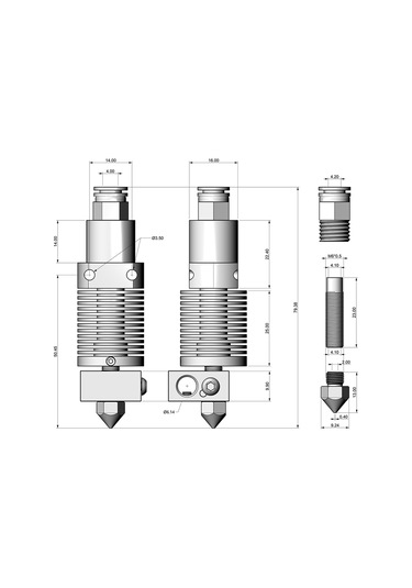 Reedark "cr-10s Pro Uyumlu 24v Ekstruder Uç Seti - 0.4mm Nozul, 40w Isıtıcı, Silikon Kılıf"
