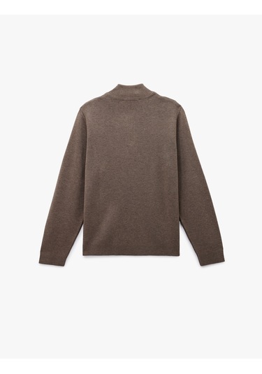 Koton Uzun Kollu Regular Fit Basic Yarım Fermuarlı Triko Kazak Kahverengi 6wam70054ht Kahverengi Koton Uzun Kollu Regular Fit Basic Yarım Fermuarlı Triko Kazak Kahverengi 6wam70054ht Kahverengi