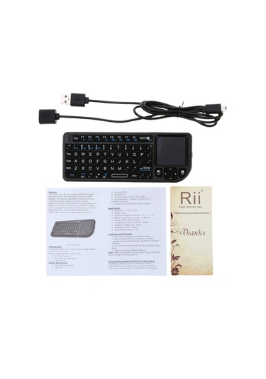 Xindoker Rii Mini X1 Kablosuz Klavye Ve Dokunmatik Pad - Pc, Tv, Android İçin 3'ü 1 Arada