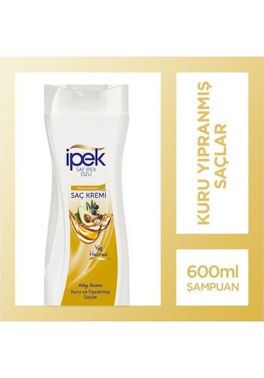 İpek Yağ Hazinesi Kuru ve Yıpranmış Saçlar İçin Saç Bakım Kremi 600 ML