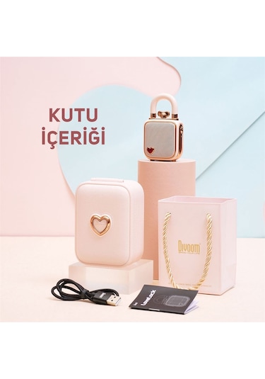 Divoom LoveLock Mini Ses Kayıt Özellikli Taşınabilir Bluetooth Hoparlör