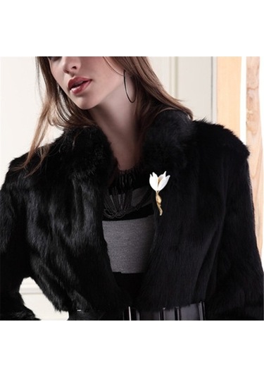 Flybuy Pins Kızlar Çiçek Broşlar Bloom Aksesuarlar Gl Çok Renkli