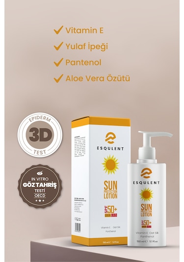 Esqulent Yüksek Korumalı Güneş Losyonu SPF50+ Sun Protection Lotion 150 ML