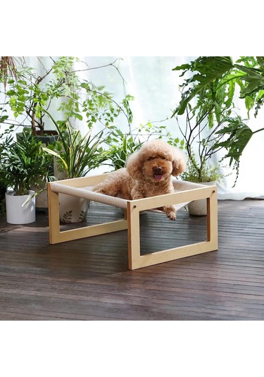 Homyl Kedi Hamak Yatağı Ahşap Yükseltilmiş Kararlı Rahat