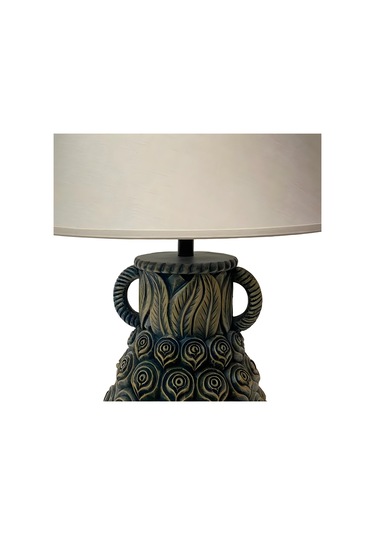 Rose Antrasit Gold Polyester Abajur Antrasit