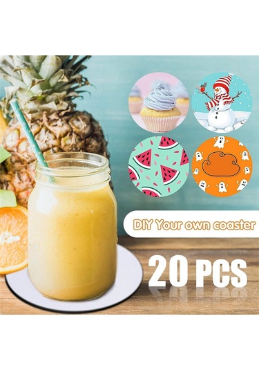 Xurunkeji Sublimasyon Boş Bardak Altlıkları Daire Sublimasyon Boş Bardak Matı Sublimasyon Yuvarlak Isı Transfer Bardak Matı, 3,5 İnç 20 Paket Beyaz Xurunkeji Sublimasyon Boş Bardak Altlıkları Daire Sublimasyon Boş Bardak Matı Sublimasyon Yuvarlak Isı Transfer Bardak Matı, 3,5 İnç 20 Paket Beyaz