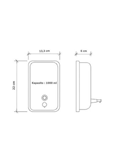 Tema Paslanmaz Sıvı Sabunluk 304 Kalite Paslanmaz 1000 Ml