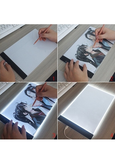 TechTic LED Işıklı Çizim Tableti Kopyalama Panosu 24 x 15 CM