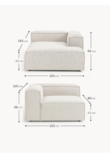 Most Mollis Plus Sağ Köşe 2 Modül Köşe 01 Lüks Beyaz Bukle Kumaş
