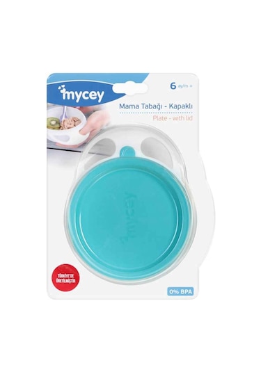 Mycey Kapaklı Mama Tabağı Yeşil Yeşil