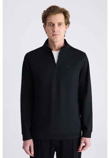 D'S Damat Ds Damat Regular Fit Siyah Düz Modal Sweatshirt 5hce247021013 Çok Renkli