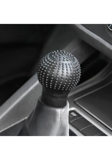 Replax Siyah Masajlı Yuvarlak Silikon Vites Topuzu