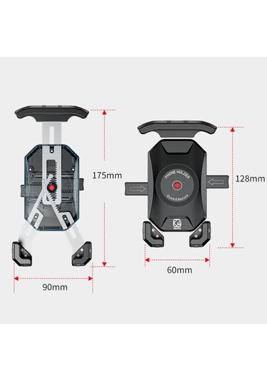 Kewig Motosiklet Yükseltilmiş Navigasyon Braketi Açık Sürme Hırsızlığa Karşı Cep Telefonu Tutucu, Model: M14-c3 Diğer