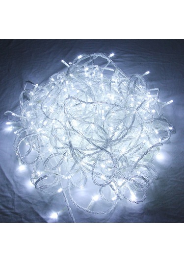 Sones 30m Su Geçirmez Ip44 Dize Dekorasyon Işığı, Noel Partisi İçin, 300 Led, 8 Fonksiyonlu Kontrol Ünitesi İle Beyaz Işık, 220-240v, Ab Fişi Diğer