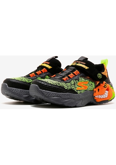 Skechers Dino - Lights Büyük Erkek Çocuk Siyah Işıklı Spor Ayakkabı 400615l Bkor Siyah