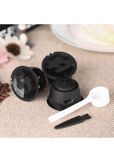 3 Adet/set Kahve Kapsülü Dolce Gusto Kahve Filtresi Yeniden Kullanılabilir Dolce Gusto Kahve Kapsülü Kaşık Ve Fırça İle Diğer