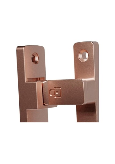 Jokmae Gri 90 Derece Kapı Mandalı - Metal Koruyucu, Katlanır 5x8.4cm