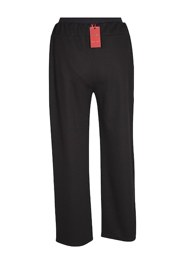 Hesna Kadın Nazlı Kışlık Büyük Beden Astarsız Siyah Pantolon Siyah