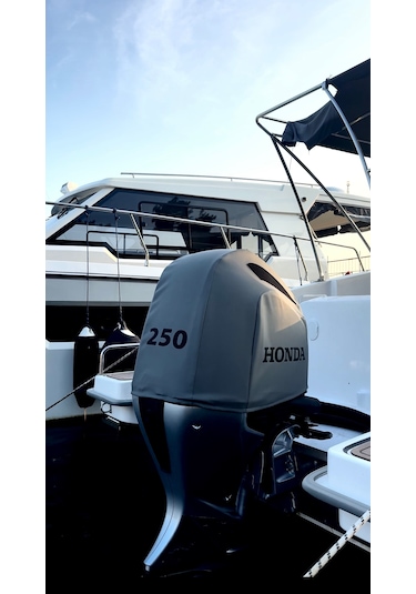 Tekne Motor Kılıfı Dıştan Takma Marin Deri Honda 250 Hp