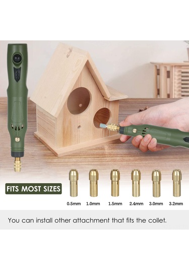 Youtek Usb Şarjlı Yeşil Minik Taşlama Makinesi, 15000 Rpm Hız İle Kesme Ve Parlatma İçin