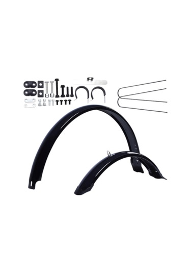 Homyl Bisiklet Ön Arka Çamurluklar Tam Kapalı Çamur Siyah