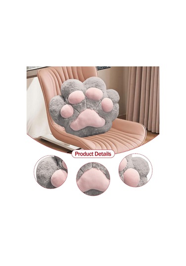 Suntek Kedi Pençesi Yastık Battaniye Sevimli  Gri