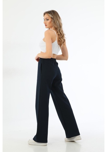 Kallima Lacivert Mevsimlik Salaş Rahat Bolpaça Kadın Eşofman Altı Lacivert