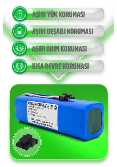 Dreame Z10 Pro Robot Süpürge Bataryası 5200mah