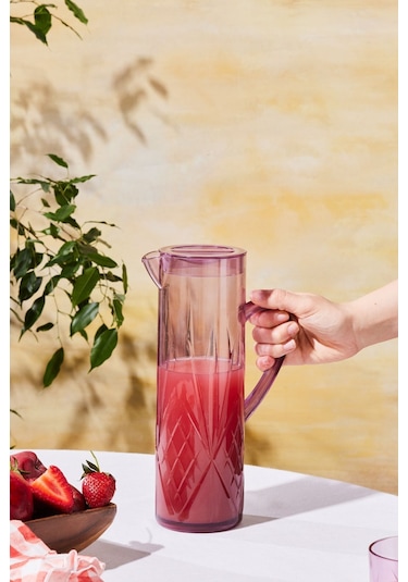 Karaca Foret Akrilik Kırılmaz 5 Parça Sürahi Seti Pembe