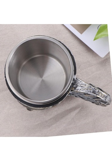 Viking Miğferli Savaşçı Figürlü Kupa Paslanmaz Çelik İç Hazne Diğer