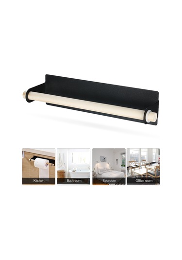 Reedark Yapışkan Çok Amaçlı Askılık - Havlu, Streç Film Ve Kağıt Tutucu Siyah