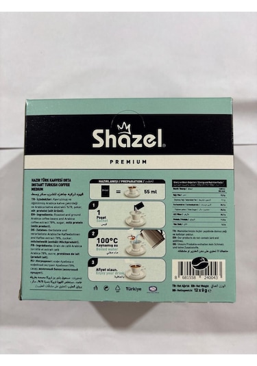 Shazel Ofis Seti Hazır Orta Türk Kahvesi 10 X 9 Gr X 3 Adet Türk Kahvesi