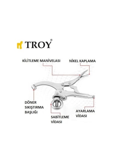 TROY 21801 Matkap Tezgahı Mengenesi, 23cm