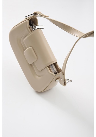 Ççs 17559 Kadın Omuz Askılı El Çantası-bej Bej