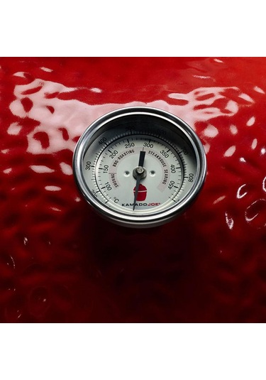 Kamado Joe Big Joe I Seramik Kömürlü Barbekü Kömürlü Mangal Kırmızı