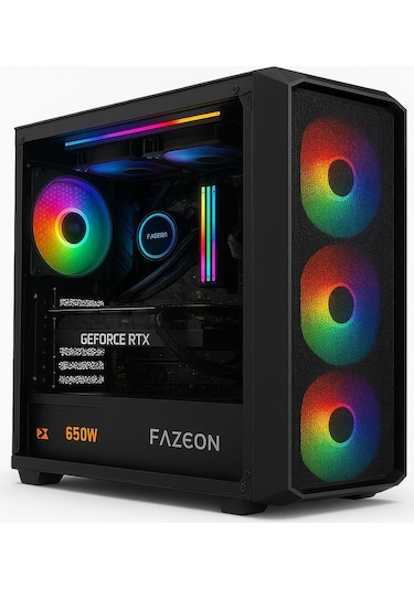 Fazeon DFS Gaming ARLOTT i7-14700KF 32 GB 1 TB SSD 8 GB RTX4060 Free Dos Masaüstü Oyuncu Bilgisayarı