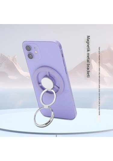 Luckysouk Manyetik Cep Telefonu Halka Tutucu Katlanır Metal Masaüstü Standı Alaşımlı Malzeme Açık Pembe Var Direksiyon Buhol8