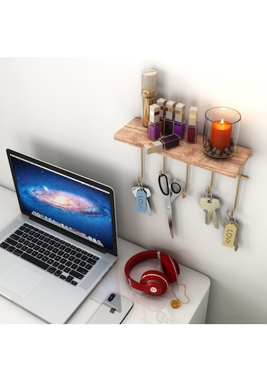 Bino Bino Demonte Dekoratif Askı Askılık Organizer Masif Raf