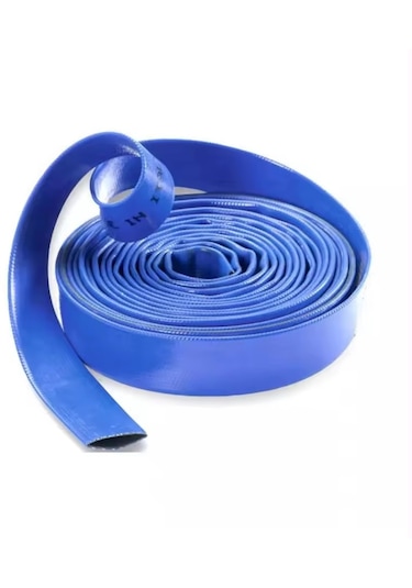 Besttech 5" - 100 Metre Uv Katkılı Pvc Kaplı Tekstil Örgülü 4 Bar Layflat Yassı Verici Hortum