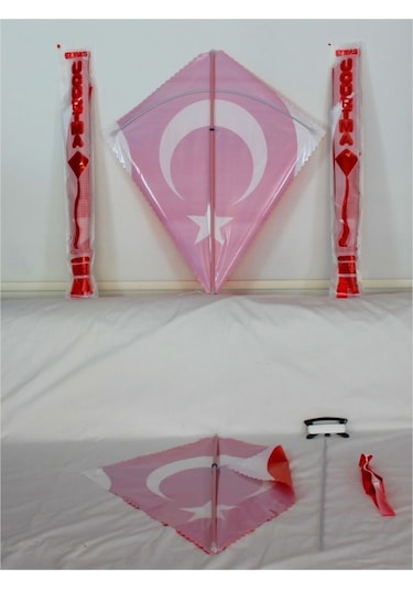 Naylon Elmas Uçurtma - Bayraklı - Orta Boy