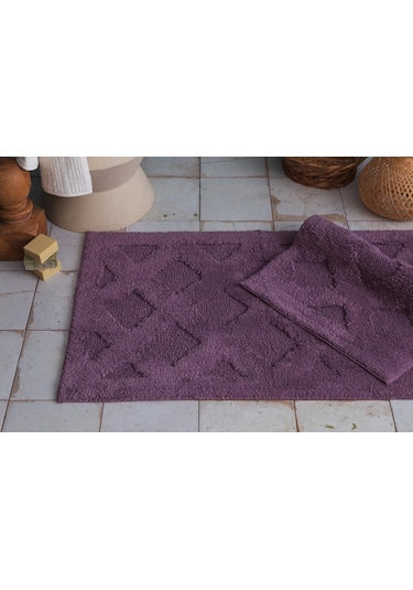 Apricitas 2 Li Banyo Paspası Dıamond Mor Mor