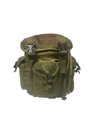 Kaliteli Tek Gözlü Vintage Disayn Unisex Sırt Günlük Okul Gezi Kamp Trekking Çantası Kc Ahtapot Bag Haki Kırmızı