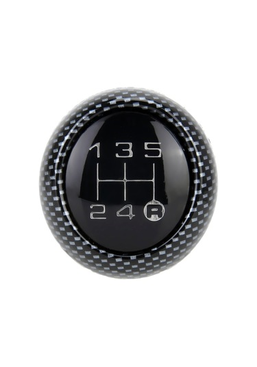 Sones Evrensel Araç Modifiye Reçine Değiştirici Manuel 6 Vitesli Vites Topuzu, Boyut: 8.2 5.5cm Siyah Beyaz