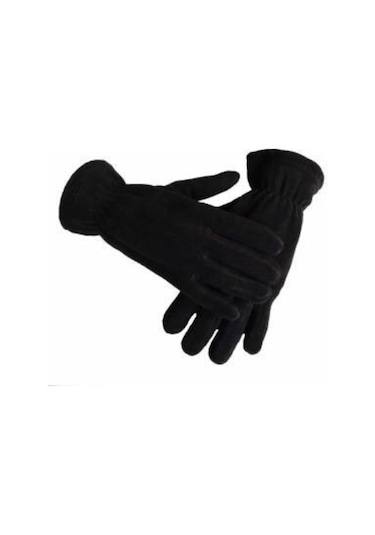 Termal Kışlık Kaliteli Polar Eldiven Erkek Siyah