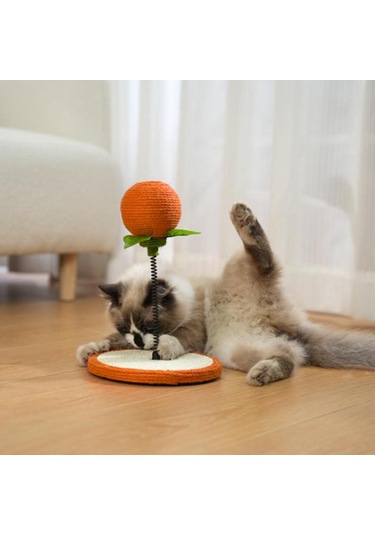 Suntek Kedi Tırmalama Pedi Kitty Tahtası Sisal Topu Ile Turuncu
