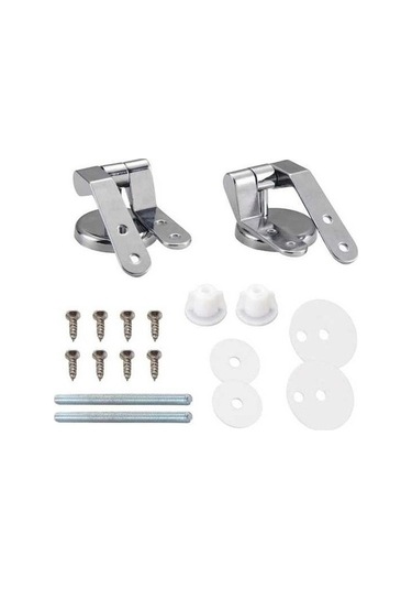 Tongxida Kolay Kurulum, Evrensel Uyumlu Gümüş Gümüş Klozet Kapağı Menteşeleri Seti, Suntek Tuvalet Kapağı Fikstürleri Gümüş